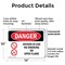 Signmission Oxygen In Use No Smoking Or Open Flame Danger Sign, Plastic, 14in W x 10in L, 2PK OS-2PACK-DS-P-1014-L-1514 - alternate 5